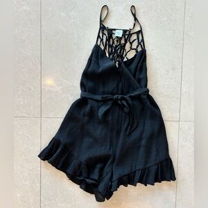 Angel Biba Black Romper with Open Back